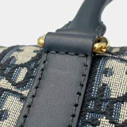 Dior Oblique Dior Groove 20 Small Navy Jacquard and Calf Leather Bag