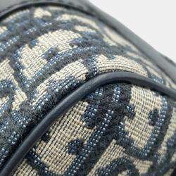 Dior Oblique Dior Groove 20 Small Navy Jacquard and Calf Leather Bag