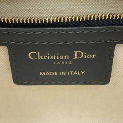 Dior Oblique Dior Groove 20 Small Navy Jacquard and Calf Leather Bag