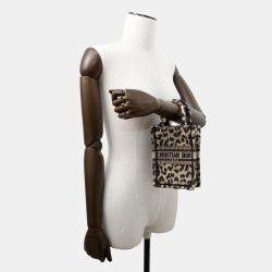 Dior Book Tote 2Way Shoulder Bag Beige/Black Canvas Size Mini