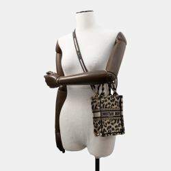 Dior Book Tote 2Way Shoulder Bag Beige/Black Canvas Size Mini