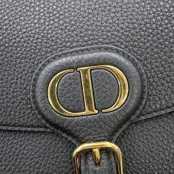 Dior Bobby Shoulder Bag Black Grained Calfleather Size Medium