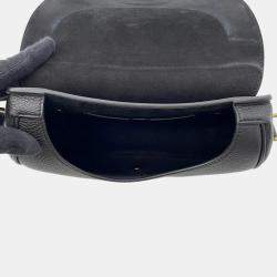 Dior Bobby Shoulder Bag Black Grained Calfleather Size Medium