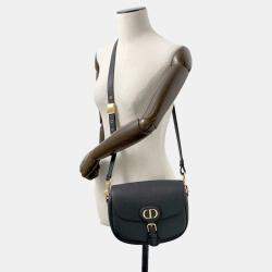 Dior Bobby Shoulder Bag Black Grained Calfleather Size Medium