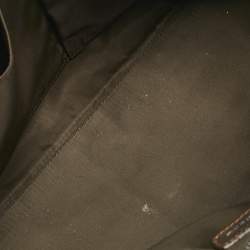 Pre Owned Dior Brown/Beige Oblique Canvas and Leather East/West Boston Bag