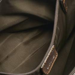 Pre Owned Dior Brown/Beige Oblique Canvas and Leather East/West Boston Bag