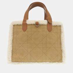 Christian Dior Toujours Macrocannage Mouton/Leather Brown Handbag