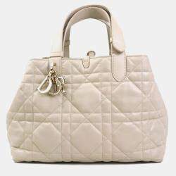 Christian Dior Handbag Toujours Bag Medium Leather Beige