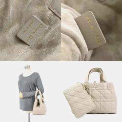 Christian Dior Handbag Toujours Bag Medium Leather Beige