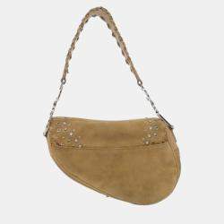 Dior Saddle Beige Suede Shoulder Bag