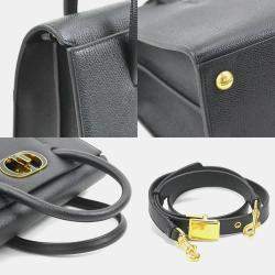 Dior St Honore Black Leather Shoulder Bag