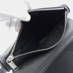 Pre Owned Christian Dior Saddle Black Leather Handbag
