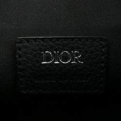 Pre Owned Christian Dior Saddle Black Leather Handbag