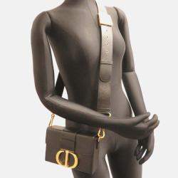Dior 30 Montaigne Black Calfskin Shoulder Bag