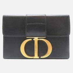 Dior 30 Montaigne Black Calfskin Shoulder Bag