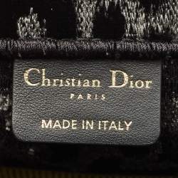 Dior Multicolor Leopard Velvet and Canvas Medium Book Tote