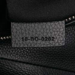Dior Black Grained Calfskin Saddle Bag
