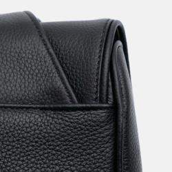 Dior Black Grained Calfskin Saddle Bag