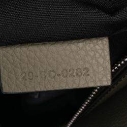 Dior Grey Grained Calfskin Saddle Bag