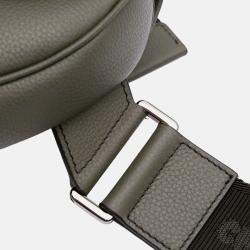 Dior Grey Grained Calfskin Saddle Bag
