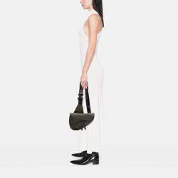 Dior Grey Grained Calfskin Saddle Bag