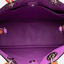 Dior Orange Medium Smooth Calfskin Diorissimo Satchel