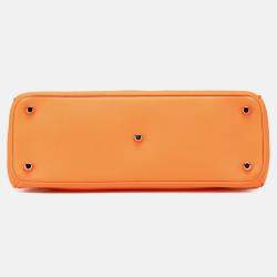 Dior Orange Medium Smooth Calfskin Diorissimo Satchel