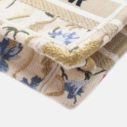 Dior Beige Mini Canvas Embroidered Hibiscus Book Tote