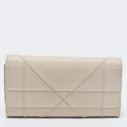 Dior Pink Leather Diorama Wallet on Chain