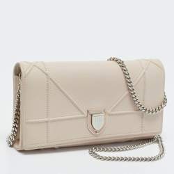 Dior Pink Leather Diorama Wallet on Chain