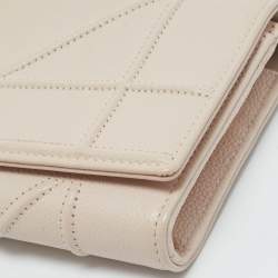 Dior Pink Leather Diorama Wallet on Chain