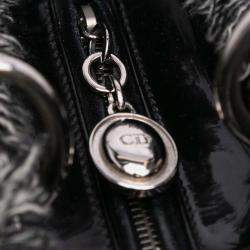 Dior Black/Grey Large Tweed Cannage Lady Dior