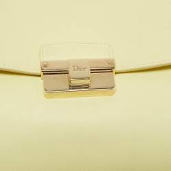 Pre Owned Dior Yellow Leather Large Diorling Shoulder Bag