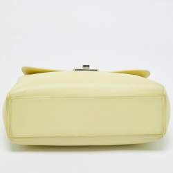 Pre Owned Dior Yellow Leather Large Diorling Shoulder Bag