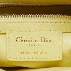 Pre Owned Dior Yellow Leather Large Diorling Shoulder Bag