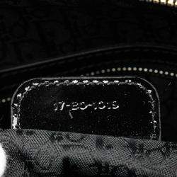 Dior Black Large Patent Cannage Lady Dior