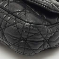 مملوكة مسبقًا حقيبة كتف ديور رينديفو جلد كاناج أسود