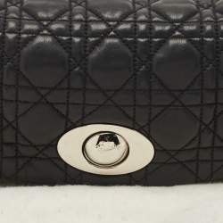 مملوكة مسبقًا حقيبة كتف ديور رينديفو جلد كاناج أسود