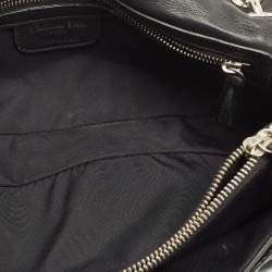 مملوكة مسبقًا حقيبة كتف ديور رينديفو جلد كاناج أسود