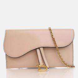 Dior Goatskin Saddle Pouch With Chain