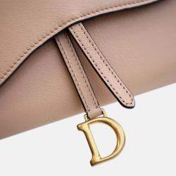 Dior Goatskin Saddle Pouch With Chain