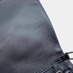 Christian Dior Lucky Star Black Caro Cannage Studs Leather Wallet On Chain