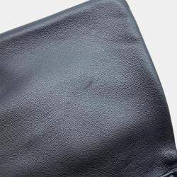 Christian Dior Lucky Star Black Caro Cannage Studs Leather Wallet On Chain