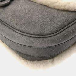 Christian Dior Bobby Small Flap Beige Suede Shearling Bag