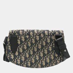 Christian Dior Saddle Navy/Black Canvas Trotter Body Bag 