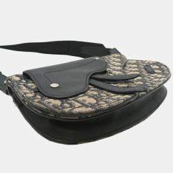Christian Dior Saddle Navy/Black Canvas Trotter Body Bag 
