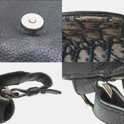 Christian Dior Saddle Navy/Black Canvas Trotter Body Bag 