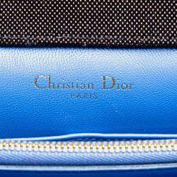 Dior Blue Oblique Velvet Diorama Satchel
