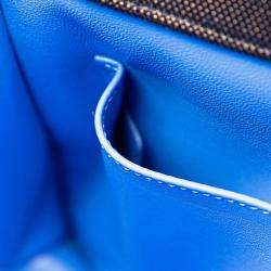 Dior Blue Oblique Velvet Diorama Satchel