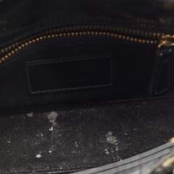 Dior Black Cannage Patent Leather Mini Lady Dior Tote